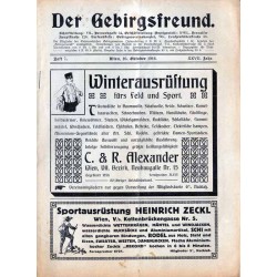 Der Gebirgsfreund. Zeitschrift des Oesterreichischen Gebirgsvereins. 27....