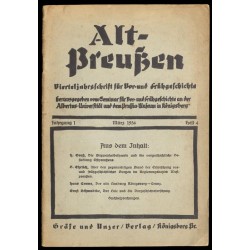 Alt-Preußen. Vierteljahrsschrift für Vor- und Frühgeschichte. 1. Jahrgang...