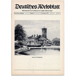 Deutsches Adelsblatt. 17. Jahrgang (1978). Nr 2 (15 II 1978) [Krossen, Krs. Luckau / Niederlausitz]