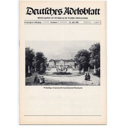 Deutsches Adelsblatt. 20. Jahrgang (1981). Nr 7 (15 VII 1981) [Weltadliges...