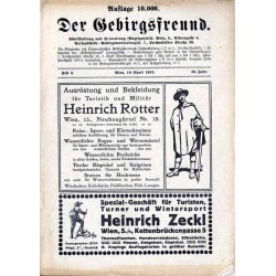 Der Gebirgsfreund. Zeitschrift des Oesterreichischen Gebirgsvereins. 30....