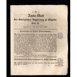 Amts-Blatt der Königlischen Regierung zu Oppeln. 1851. Stück 46 (18. November...