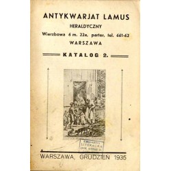 Antykwarjat Lamus Heraldyczny", Warszawa, Wierzbowa 6 [...] (1935). Katalog...