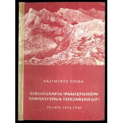 Bibliografia "Pamiętników Towarzystwa Tatrzańskiego" za lata 1876-1920