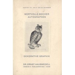 Antiquariatskatalog. Auktion 170: Wertvolle Bücher Autographen Dekorative...