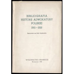 Bibliografia historii adwokatury polskiej 1901-1918