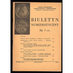 Biuletyn Numizmatyczny. Nr 7 (135) (IX 1978)