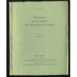 Documents sur les Origines de l'Université de Cracovie