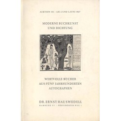 Antiquariatskatalog. Auktion 151: Moderne Buchkunst und Dichtung Wertvolle...