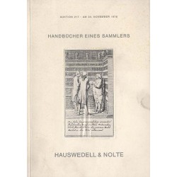 Antiquariatskatalog. Auktion 217: Handbücher eines Sammlers zu Themen aus...