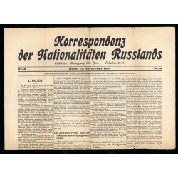 Korrespondenz der Nationalitäten Russlands. 1916. Nr. 8 (17. November 1916)