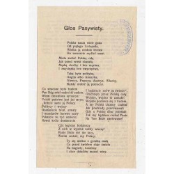 Anonimowa ulotka polityczna wierszem nawiązująca do Aktu 5 listopada z 1916 /...