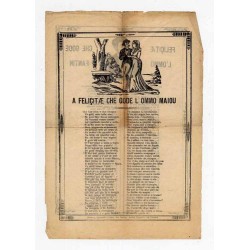 Włoski satyryczny jarmarczny druk ulotny z końca XIX wieku