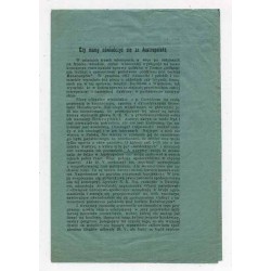 Anonimowa broszura polityczna z lutego 1918 krytyczna wobec Austro-Węgier i...