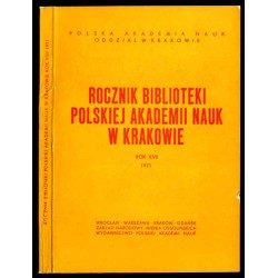 Rocznik Biblioteki Polskiej Akademii Nauk w Krakowie. R.17 (1971)