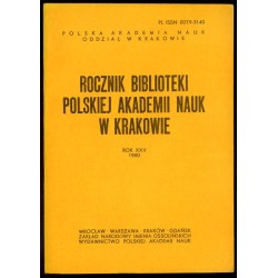 Rocznik Biblioteki Polskiej Akademii Nauk w Krakowie. R.25 (1980)
