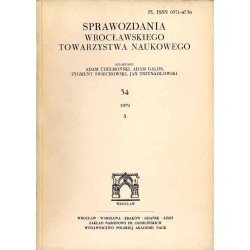Sprawozdania Wrocławskiego Towarzystwa Naukowego. [Seria] A. Nr 34 (1979)