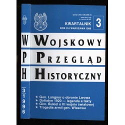 Wojskowy Przegląd Historyczny. R. 41 (1996). Nr 3 (157) (Lipiec - Wrzesień 1996)
