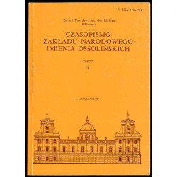 Czasopismo Zakładu Narodowego imienia Ossolińskich. Z.7: Kartografia Oficyny...
