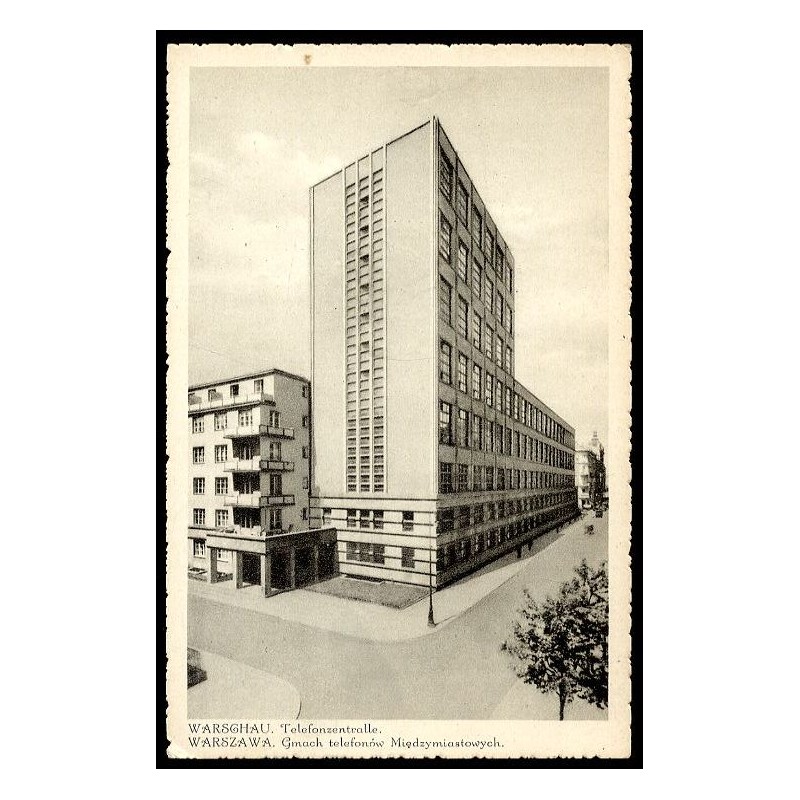 Warschau. Telefonzentralle. Warszawa. Gmach telefonów Międzymiastowych.