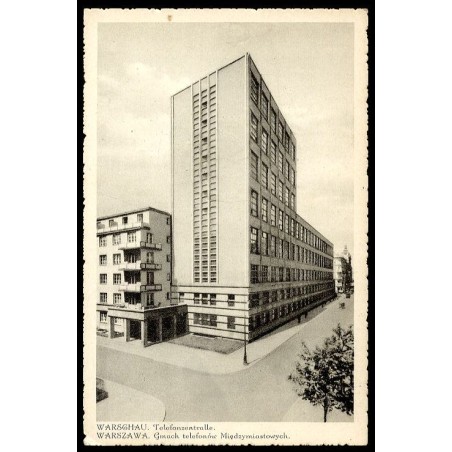 Warschau. Telefonzentralle. Warszawa. Gmach telefonów Międzymiastowych.