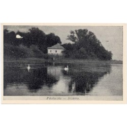 Pikiliszki - Jezioro [w głębi widoczny pawilon przy dworku Piłsudskich]