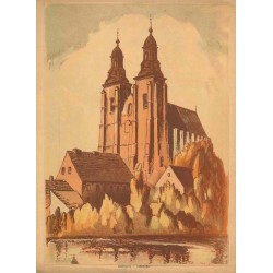 "Katedra - Gniezno" / "V. Katedra - Gniezno. Pierwotnie romańską katedrę...