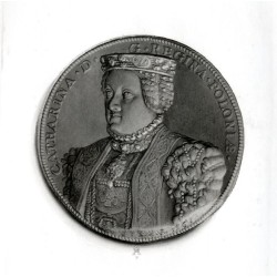 Medalion portretowy jednostronny z 1561 z portretem królowej Katarzyny...