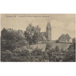 Schwetz a. W. Evangelische Kirche, Pfarrhaus und Gymnasium