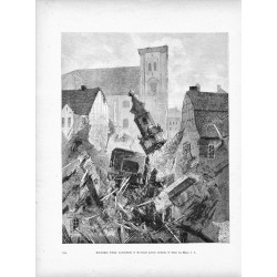"Zwalenie wieży kościelnéj w Krośnie przez cyklon w dniu 14 Maja r. b. 7166"