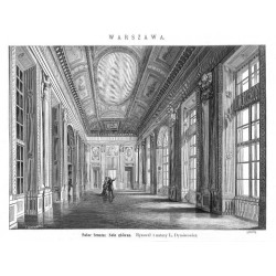 "WARSZAWA. Pałac Senatu: Sala główna. Rysował z natury L. Dymitrowicz. (3307)"
