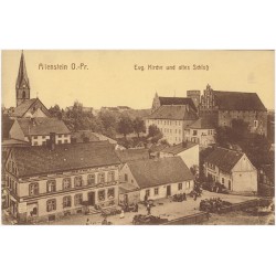 Allenstein O.-Pr. Evg. Kirche und altes Schloß