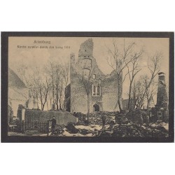 Allenburg. Kirche zerstört durch den Krieg 1914