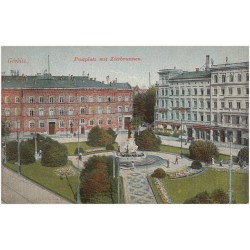 Görlitz. Postplatz mit Zierbrunnen