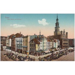 Posen. Alter Markt und Rathaus