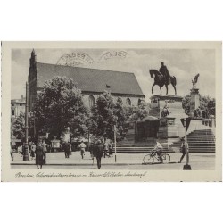 Breslau, Schweidnitzerstrasse m. Kaiser-Wilhelm-Denkmal