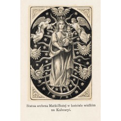 "Statua srebrna Matki Bożej w kościele wielkim na Kalwaryi."