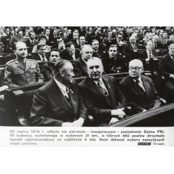 "25 marca 1976 r. odbyło się pierwsze - inauguracyjne - posiedzenie Sejmu PRL...