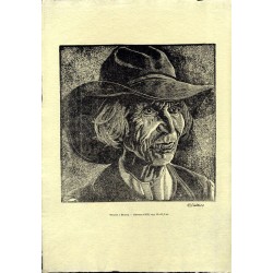 5 "Owczarz z Baraniej - drzeworyt (1932) oryg. 32x31,5 cm"