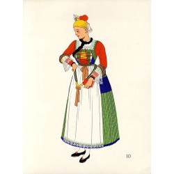 "10) Costume de marièe de Pustertal, Environs de Bruneck. AUTRICHE"