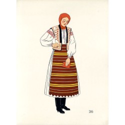 "26) Femme de la Province de Hutzul (Slovaquie Orientale). TCHÉCO-SLOVAQUIE"