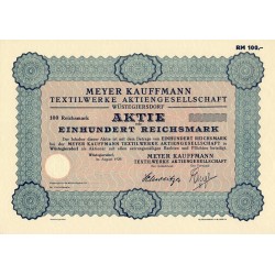 Głuszyca / Meyer Kauffmann Textilwerke AG. 1000 Reichsmark. Wüstegiersdorf...