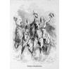 1) "Kaisertage in Galizien. Gruppe aus dem Fakelzug. Originalzeichnung von Fr. Kollarz." 2) "Bauern-Banderieen." 3) "Polnische