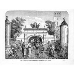 "Druga brama przed kościołem na Jasnéj górze w Częstochowie. Rysunek A....