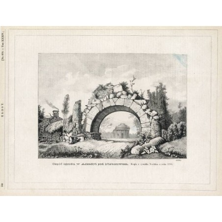 "Część ogrodu w Arkadyi pod Nieborowem. Kopia z rysunku Norblina z roku 1783. (6204)"