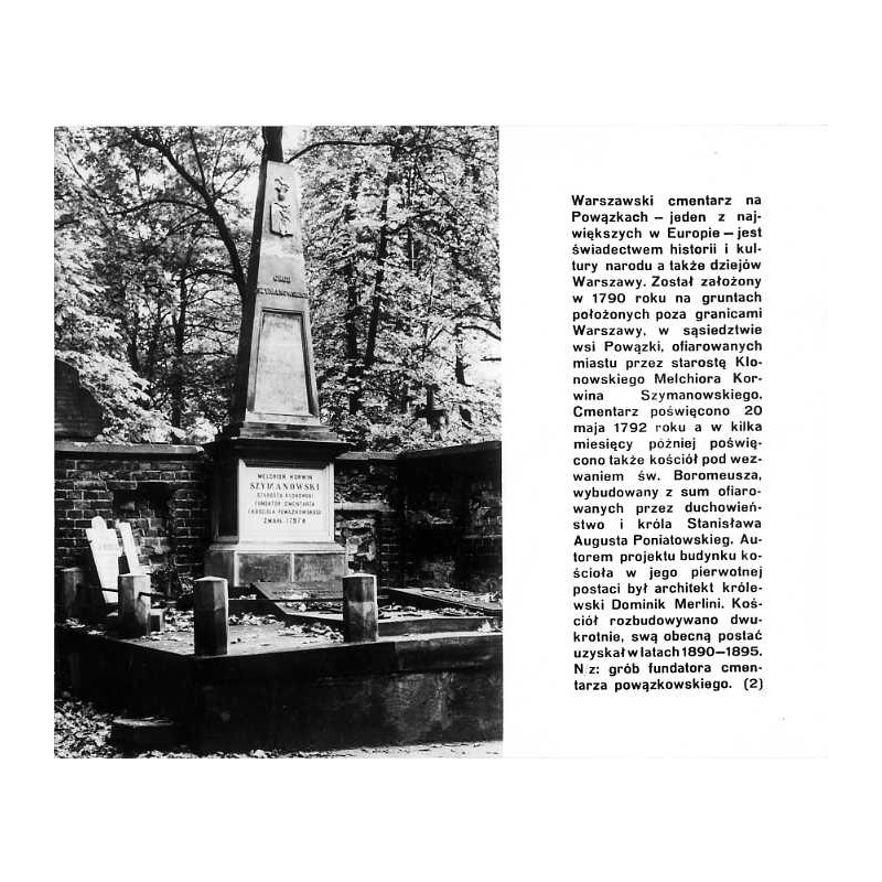 "(2) Cmentarz Powązkowski w Warszawie" / Nagrobek Melchiora Korwina Szymanowskiego