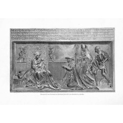 "Bronzerelief vom Grabmal des Cardinals Friedrich in der Kathedrale zu Krakau."