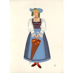 "9) Costume portè á Mölten (Tyrol). AUTRICHE"