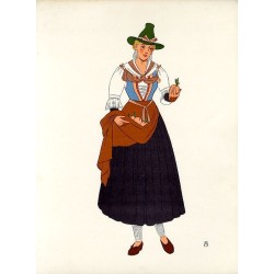 "8) Jeune Femme du Zillertal (Tyrol). AUTRICHE"