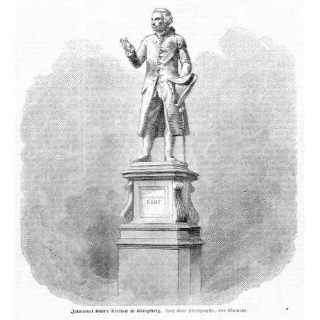 "Immanuel Kant's Denkmal in Königsberg. Nach einer Photographie, von Kleemann."